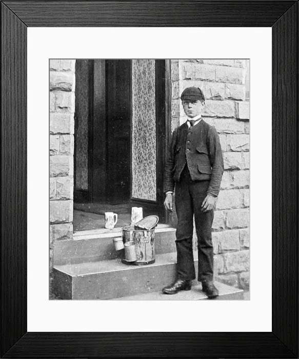 Framed Print : Milk Boy Victorian period Framed Print : Milk Boy Victorian period