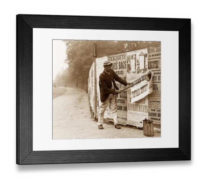 Framed Print : Bill Poster in Bradford Framed Print : Bill Poster in Bradford