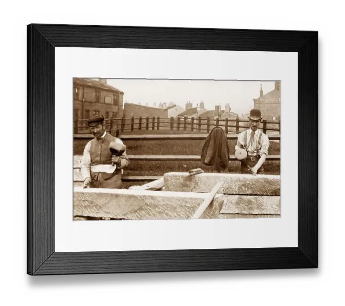 Framed Print : Stone masons Framed Print : Stone masons