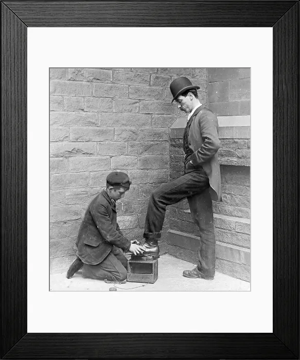 Framed Print : Shoe Black Victorian period Framed Print : Shoe Black Victorian period