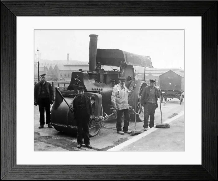Framed Print : Road repair gang Framed Print : Road repair gang