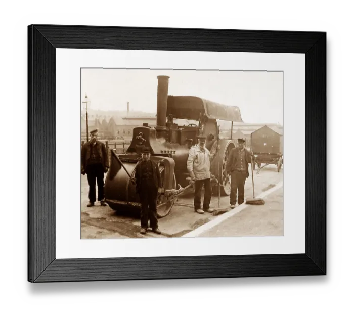 Framed Print : Road repair gang Victorian period Framed Print : Road repair gang Victorian period