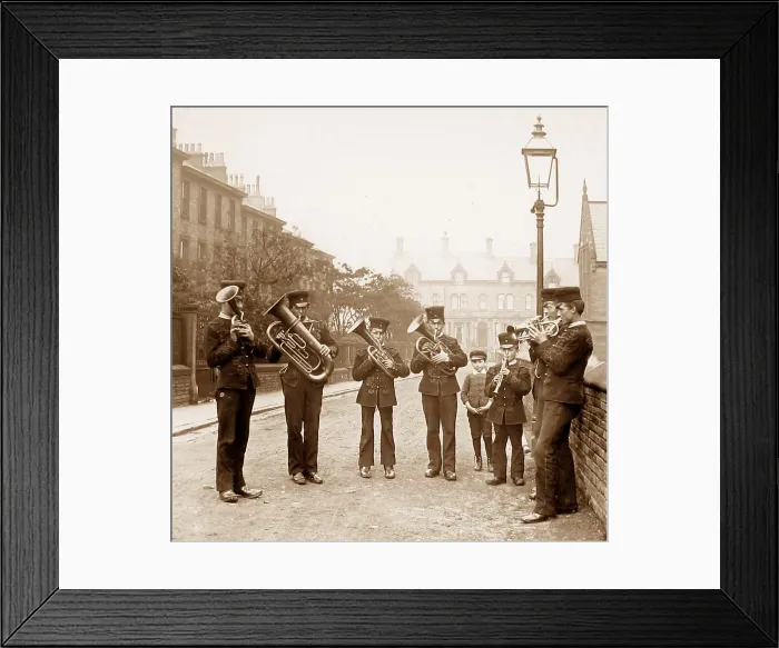 Framed Print : German Band street entertainers Framed Print : German Band street entertainers