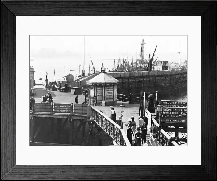 Framed Print : Margate Pier and Camera Obscura Victorian period Framed Print : Margate Pier and Camera Obscura Victorian period