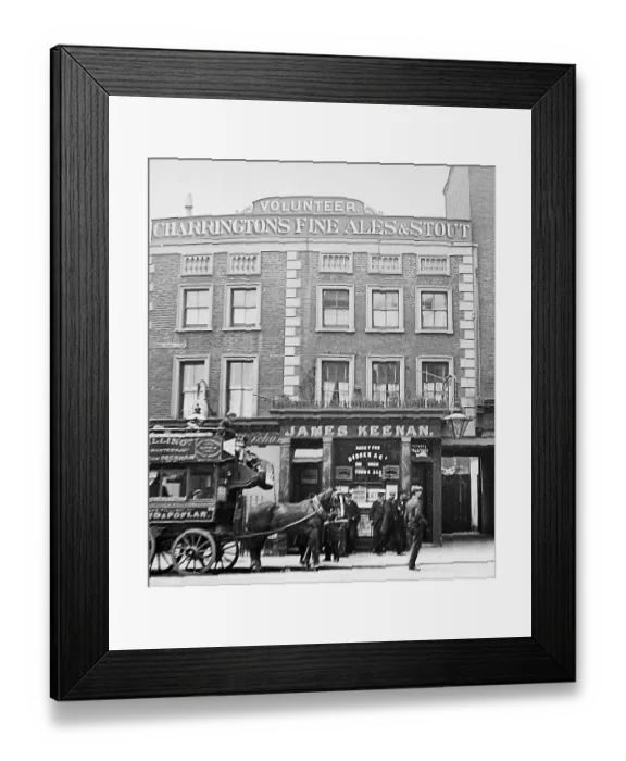 Framed Print : The Volunteer pub, Poplar, London and a Tilling horse bus Framed Print : The Volunteer pub, Poplar, London and a Tilling horse bus