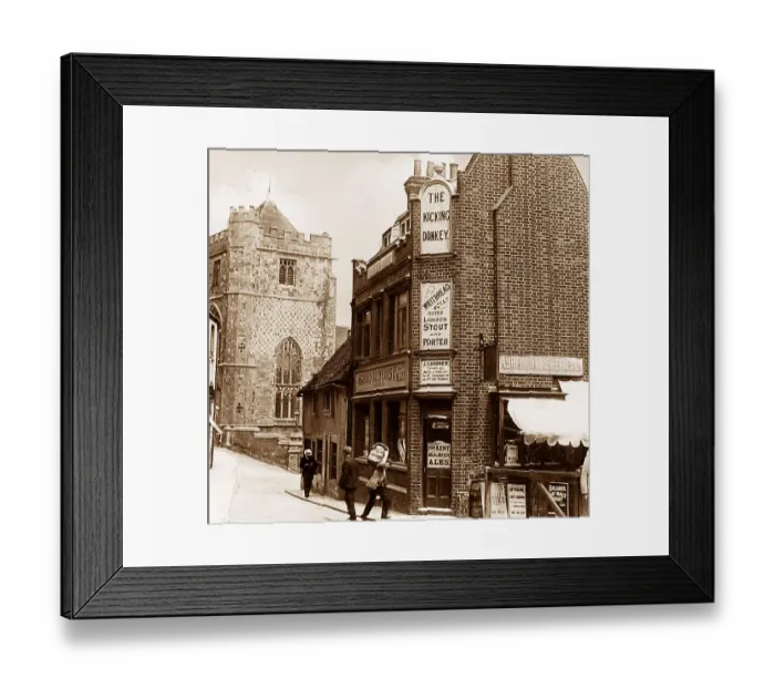 Framed Print : The Kicking Donkey Hastings Victorian period Framed Print : The Kicking Donkey Hastings Victorian period