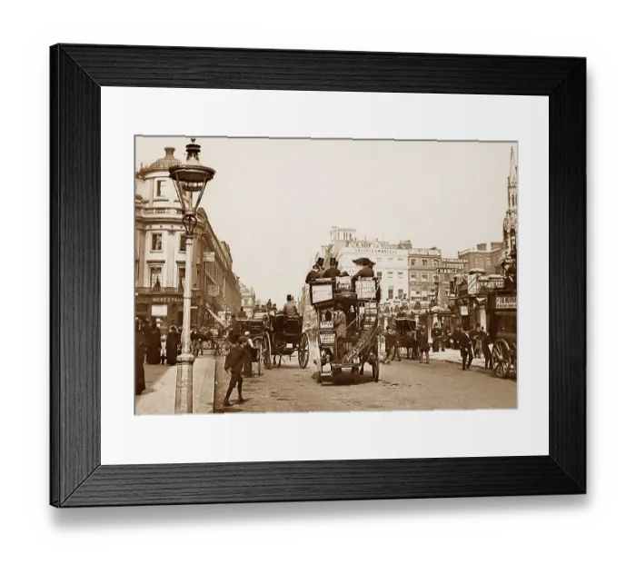 Framed Print : Horse bus, The Strand, London Framed Print : Horse bus, The Strand, London