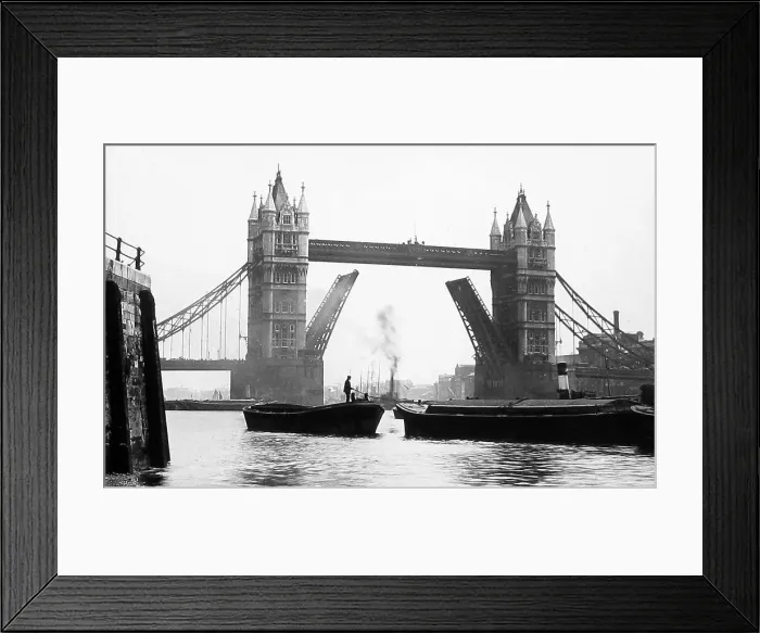 Framed Print : Barges, Tower Bridge, London Framed Print : Barges, Tower Bridge, London