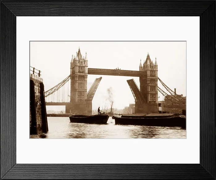 Framed Print : Tower Bridge London Victorian period Framed Print : Tower Bridge London Victorian period
