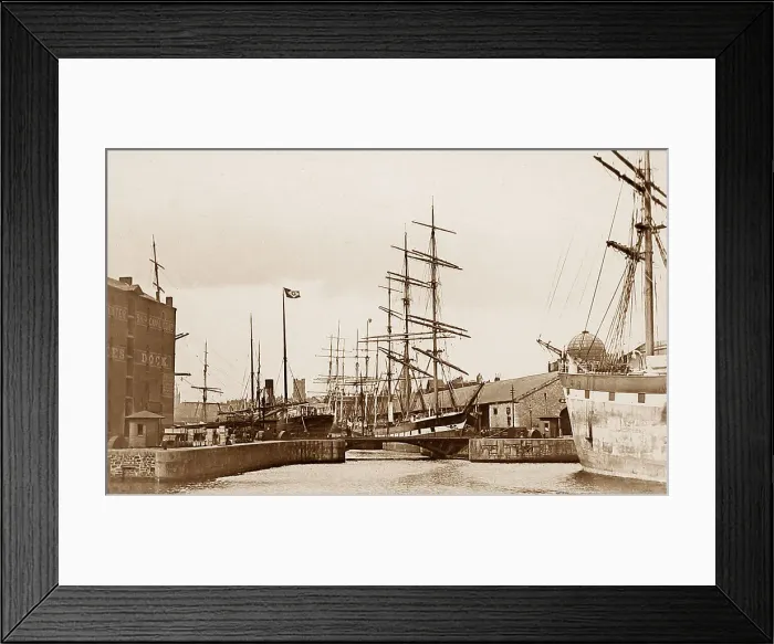 Framed Print : Sailing ship, Dukes Dock, Liverpool Framed Print : Sailing ship, Dukes Dock, Liverpool