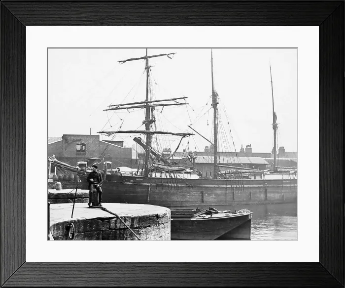 Framed Print : Waiting to go through a lock, London docks Framed Print : Waiting to go through a lock, London docks