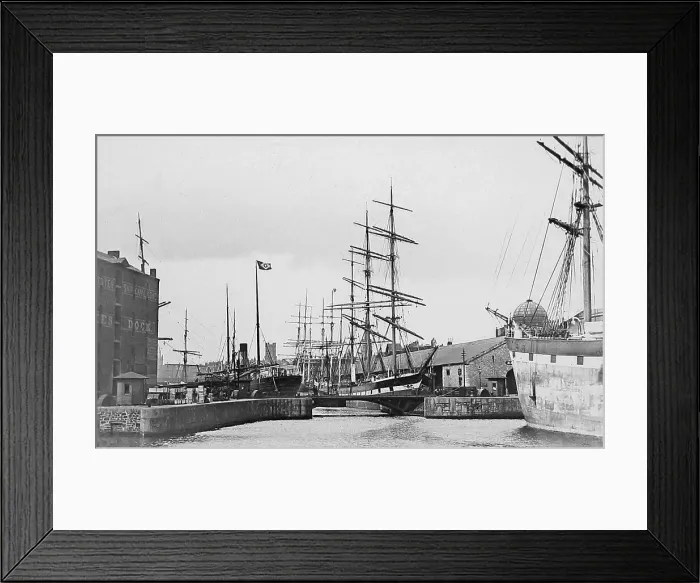 Framed Print : Liverpool Dukes Dock Victorian period Framed Print : Liverpool Dukes Dock Victorian period
