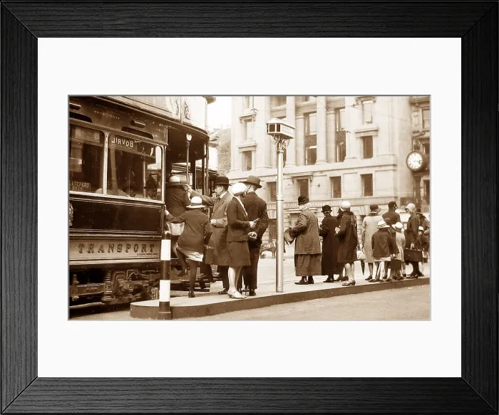 Framed Print : Edinburgh Tram probably 1940s Framed Print : Edinburgh Tram probably 1940s