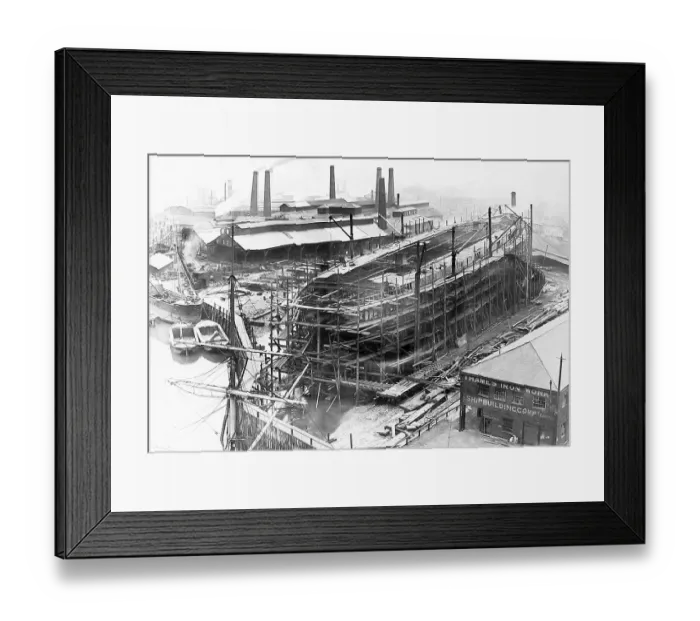 Framed Print : Thames Iron Works, Ship building, London Framed Print : Thames Iron Works, Ship building, London