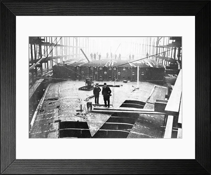 Framed Print : Building deck, Thames Iron Works, London Framed Print : Building deck, Thames Iron Works, London