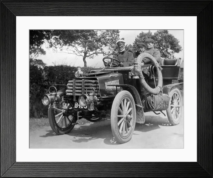 Framed Print : Decauville veteran car with chauffeur Framed Print : Decauville veteran car with chauffeur