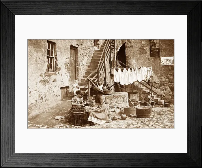 Framed Print : Wash Day Victorian period Framed Print : Wash Day Victorian period