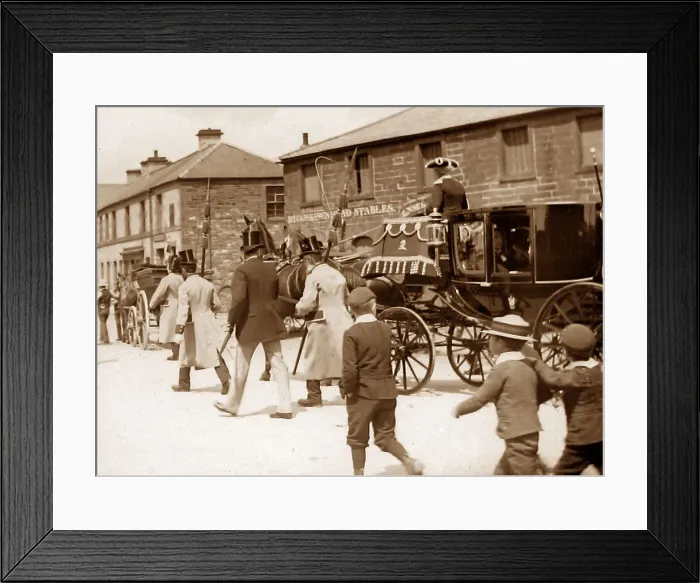 Framed Print : A Victorian funeral cortage Framed Print : A Victorian funeral cortage