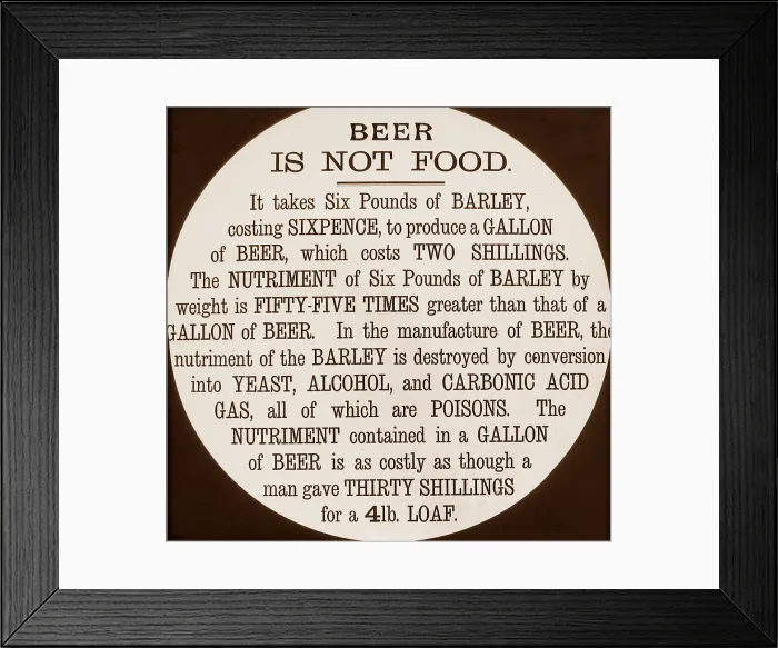 Framed Print : Temperance message Framed Print : Temperance message