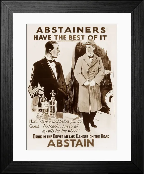 Framed Print : Temperance message Framed Print : Temperance message