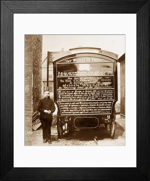 Framed Print : John Wycliffe Protestant Movement Travelling Preacher Framed Print : John Wycliffe Protestant Movement Travelling Preacher