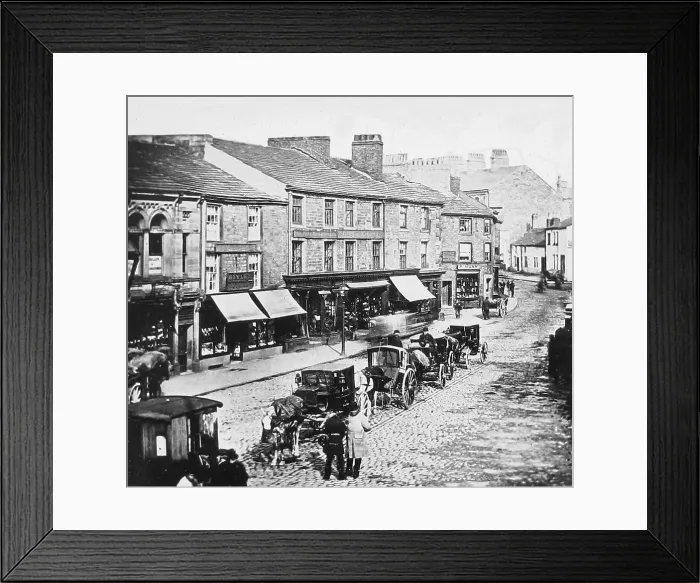 Framed Print : Burnley Centre in 1880