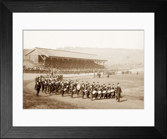 Framed Print : Boys Brigade at Turf Moor Football ground in Burnley