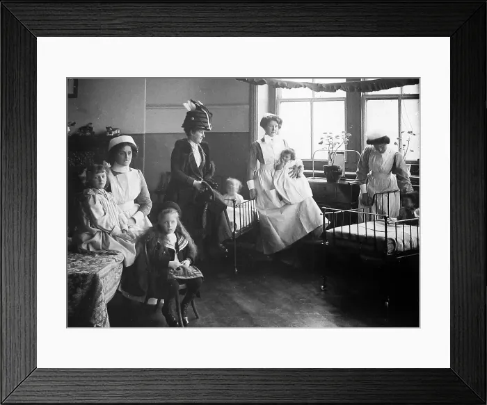 Framed Print : Burnley Infirmary Children's Ward early 1900s Framed Print : Burnley Infirmary Children's Ward early 1900s