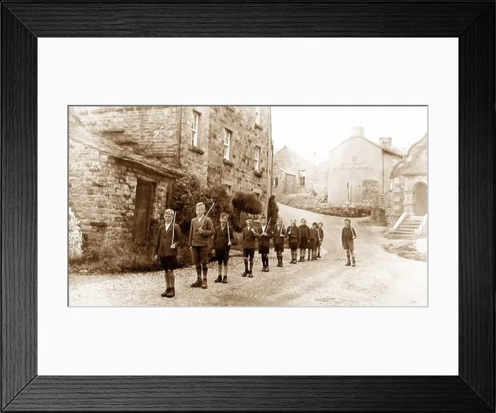 Framed Print : Boys playing in Muker in 1944 Framed Print : Boys playing in Muker in 1944