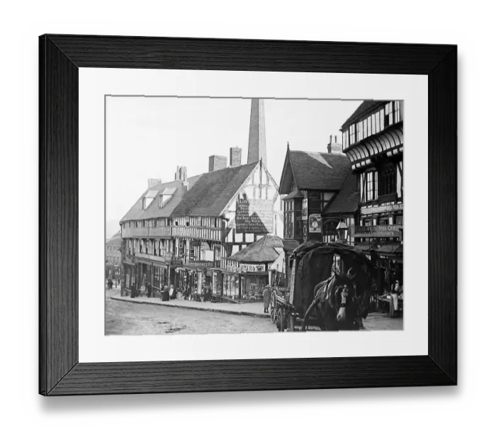 Framed Print : Shrewsbury Wyle Cop Victorian period Framed Print : Shrewsbury Wyle Cop Victorian period