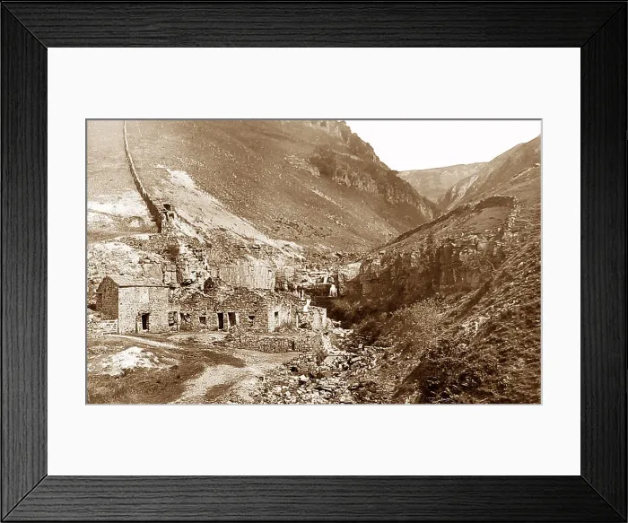 Framed Print : Swaledale Swinner Gill Lead Mine early 1900s Framed Print : Swaledale Swinner Gill Lead Mine early 1900s