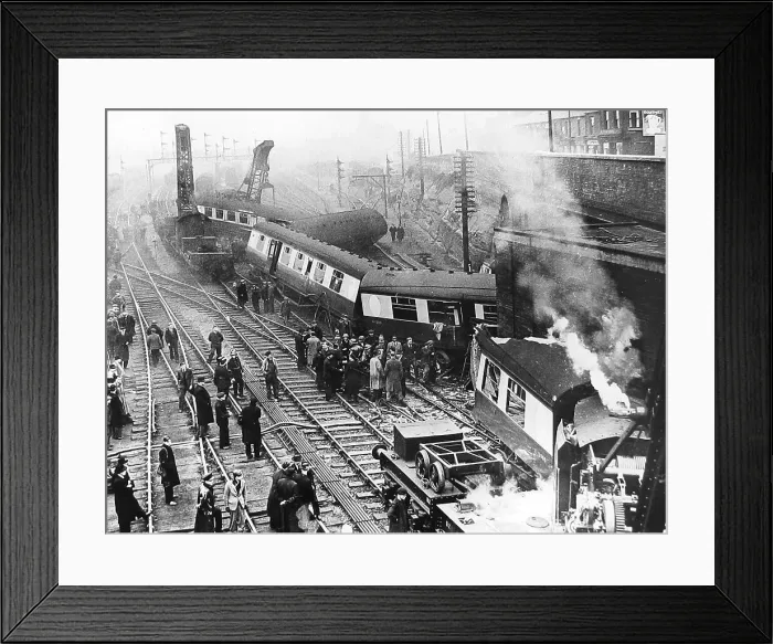Framed Print : Doncaster Rail Accident 16th March 1951 Framed Print : Doncaster Rail Accident 16th March 1951