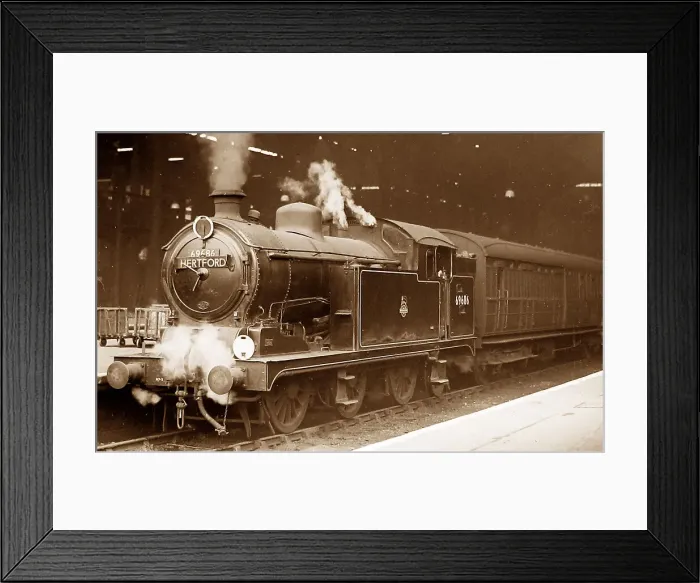 Framed Print : Steam train to Hertford possibly 1930s Framed Print : Steam train to Hertford possibly 1930s