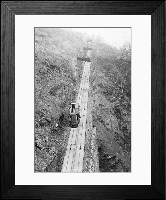 Framed Print : Lynmouth Cliff Railway Victorian period Framed Print : Lynmouth Cliff Railway Victorian period