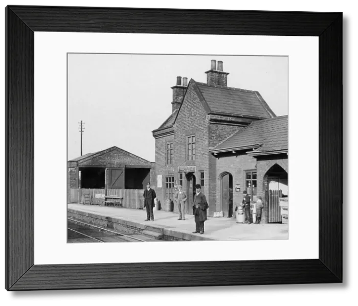 Framed Print : Holmes Chapel Railway Station early 1900s Framed Print : Holmes Chapel Railway Station early 1900s