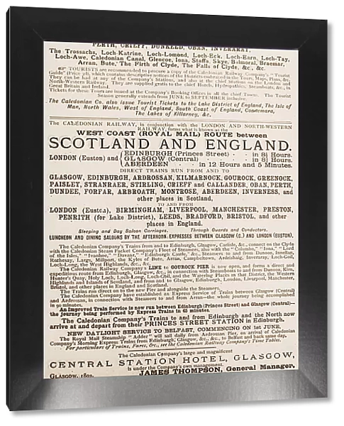 Caledonian Railway Poster 1892