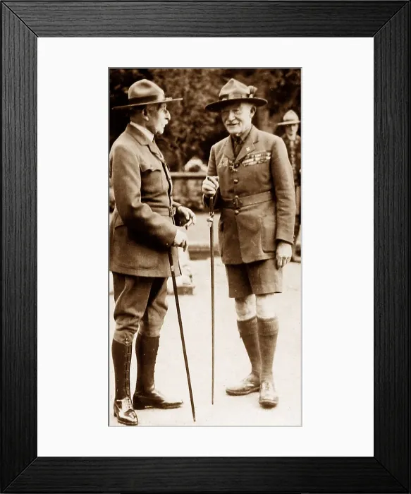 Framed Print : Baden Powell (on the right) at the Liverpool Scouts Framed Print : Baden Powell (on the right) at the Liverpool Scouts