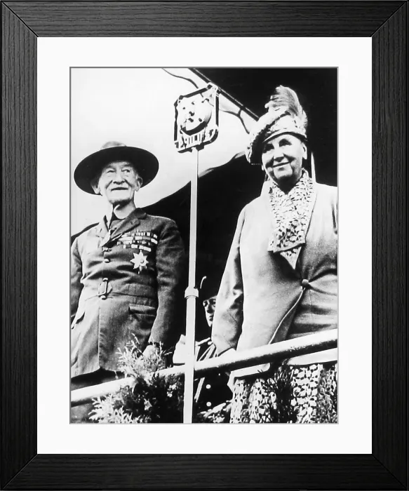 Framed Print : Baden Powell and wife in 1919 Framed Print : Baden Powell and wife in 1919