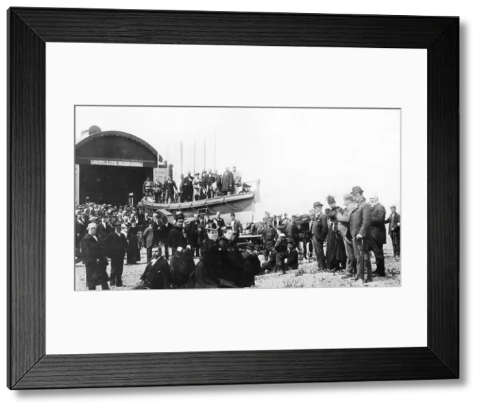 Framed Print : A Lifeboat Demonstration Day Framed Print : A Lifeboat Demonstration Day