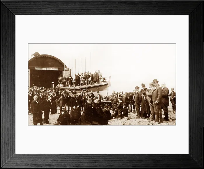 Framed Print : Lifeboat Demonstration Day early 1900s Framed Print : Lifeboat Demonstration Day early 1900s