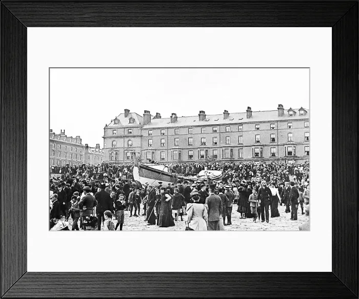 Framed Print : Lifeboat Demonstration Day (possibly Scarborough) Framed Print : Lifeboat Demonstration Day (possibly Scarborough)