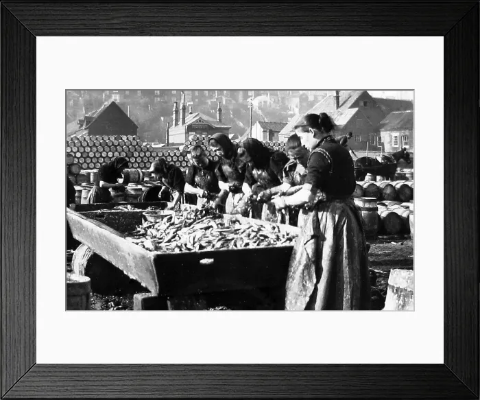 Framed Print : Lowestoft Fish Girls early 1900s Framed Print : Lowestoft Fish Girls early 1900s