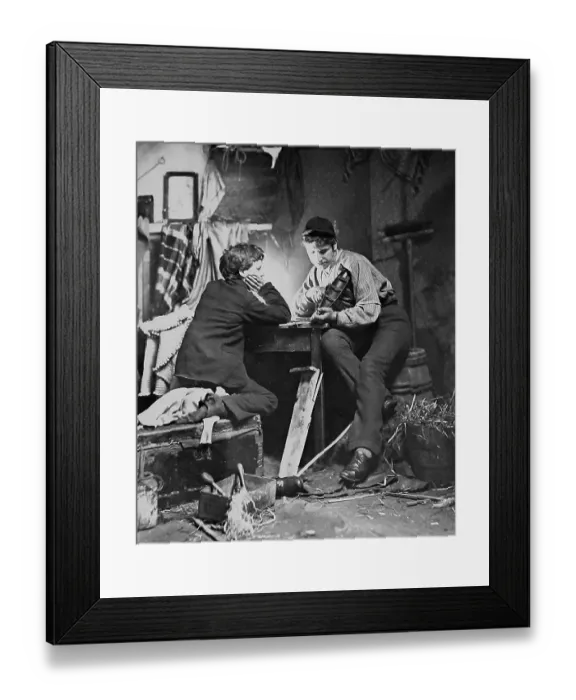 Framed Print : The Model Boat Builder Victorian period Framed Print : The Model Boat Builder Victorian period