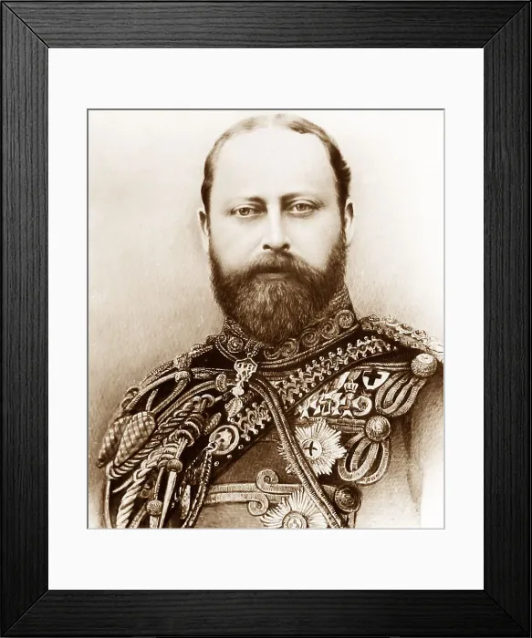 Framed Print : King Edward VII portrait early 1900s
