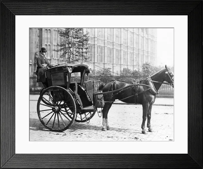 Framed Print : London Hansom Cab Victorian period Framed Print : London Hansom Cab Victorian period