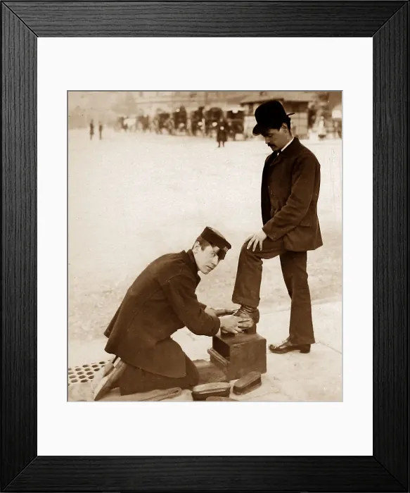 Framed Print : London Shoe Black Victorian period Framed Print : London Shoe Black Victorian period