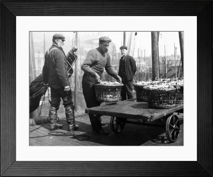 Framed Print : North Shields Fishermen early 1900s Framed Print : North Shields Fishermen early 1900s