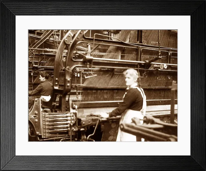 Framed Print : Textile worker early 1900s Framed Print : Textile worker early 1900s