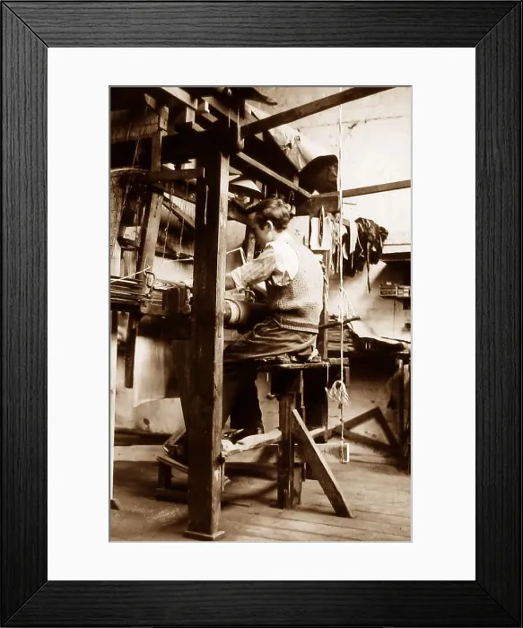 Framed Print : Hand loom weaver Framed Print : Hand loom weaver