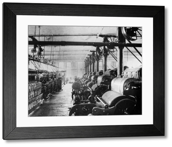 Framed Print : Textile machinery early 1900s Framed Print : Textile machinery early 1900s